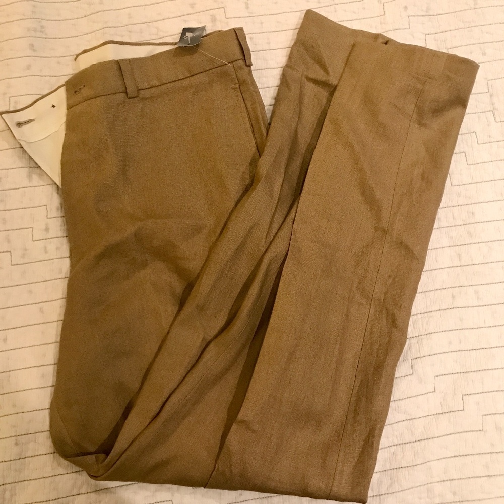 Brooks Brothers tan linen dress pants 36x34